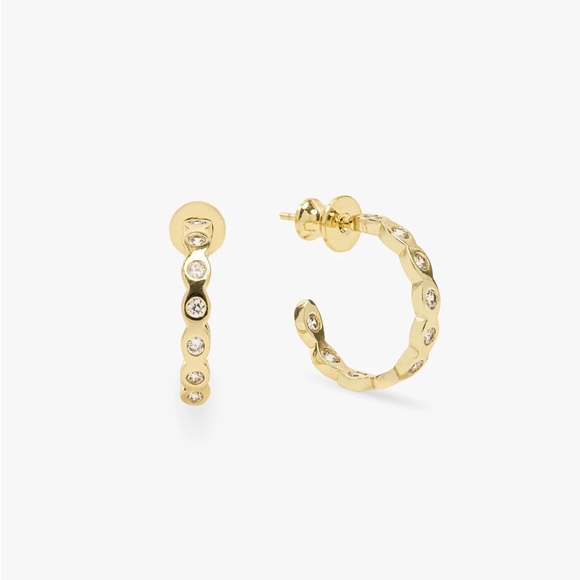 Melinda Maria Gold Jewelry Hoop Earrings - Picture 2 of 4